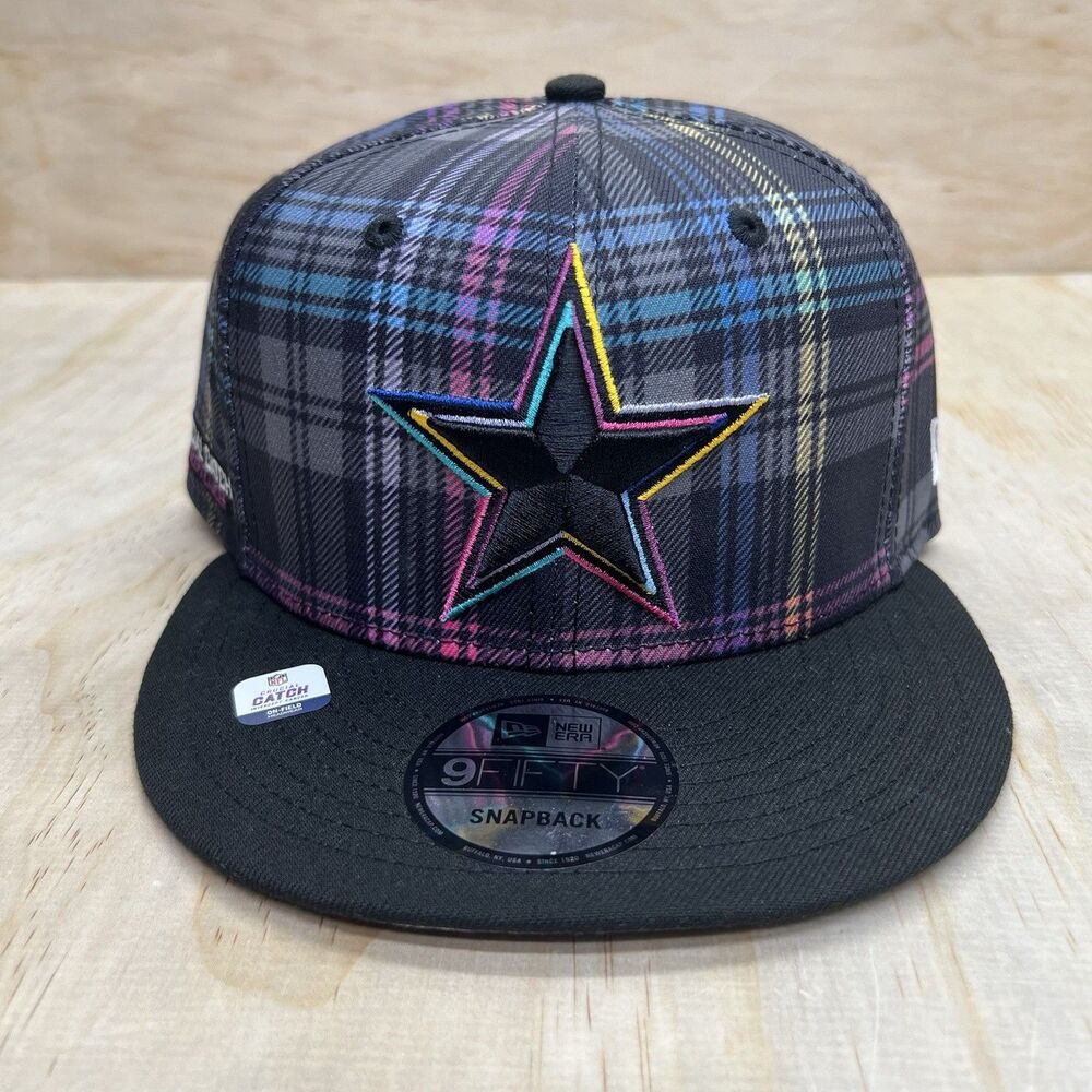 NEW Dallas Cowboys New Era 2024 NFL Crucial Catch Plaid 9FIFTY Snapback Hat